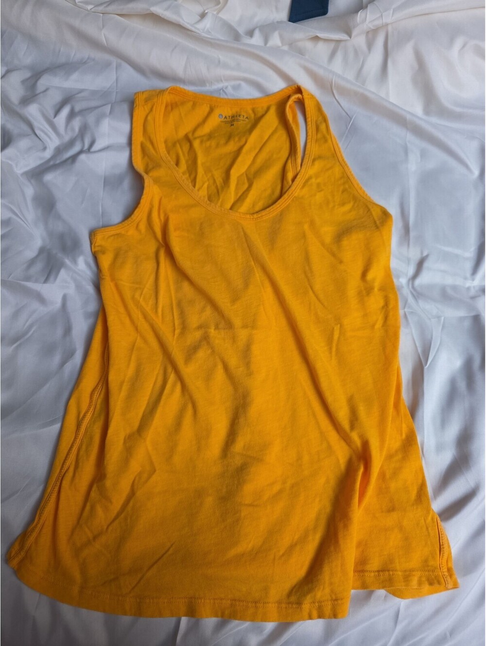 Athleta Racerback Tank Top Women's Medium Yellow Athletic Workout Gym